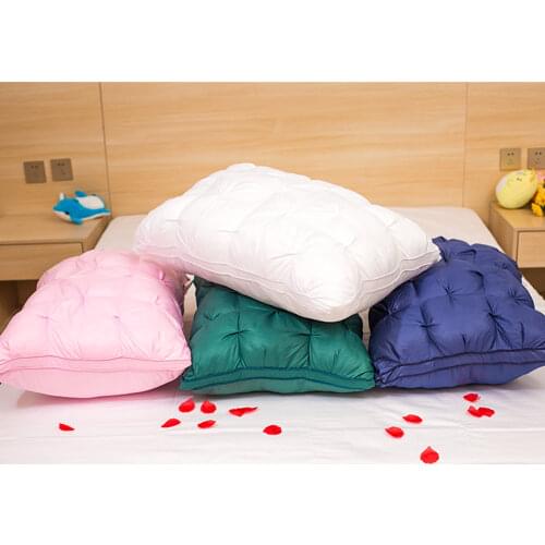 100% Cotton Sleeping Pillow Soft and Comfortable Pillows for Bed Queen Size Machine Washed White