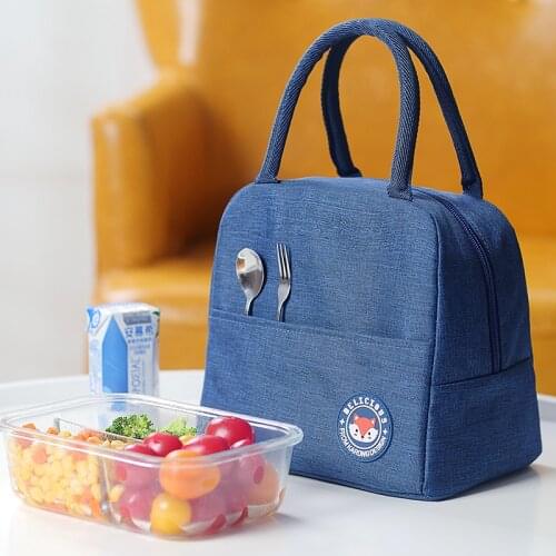 Student portable insulation bag fresh-keeping picnic bag to work portable lunch box bag with rice insulation bag lunch box bag
