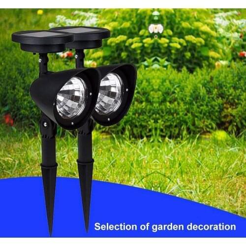 Solar Lawn Spotlight Garden Light Outdoor Waterproof Solar Panel Power Flood Lights Garden Light Pathway Light