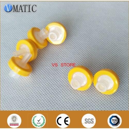 High Quality 100Pcs 13mm 0.22um Plastic Yellow Syringe-Driven Filter Syringe Filter Water Solution Filtration Membrane