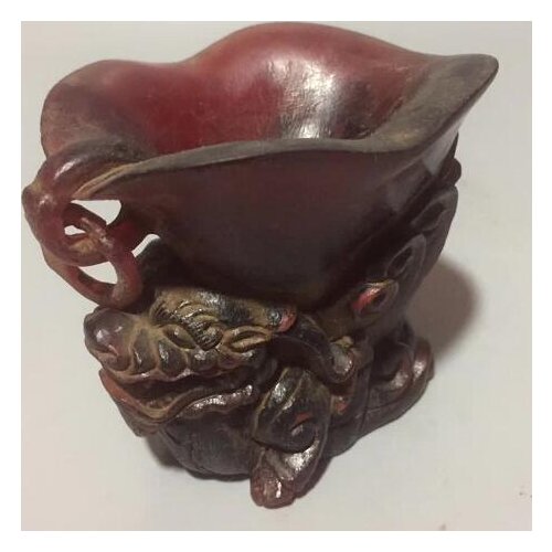 Chinese Hand-Made Amber Statue, Big Wine Cup, Tea Cup, Water Cup, Household Wealth, Geomantic Decoration Gift