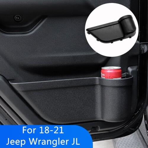 TAJIAN 2Pcs Car Front Rear Door Storage Box ABS Material Door Pocket Inserts Side Organizer For Jeep Wrangler JL 2018-2021