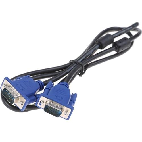 1pcs 1.5M Computer Monitor VGA to VGA Cable with HDB15 Male to HDB15 Male connector For PC TV Adapter Converter