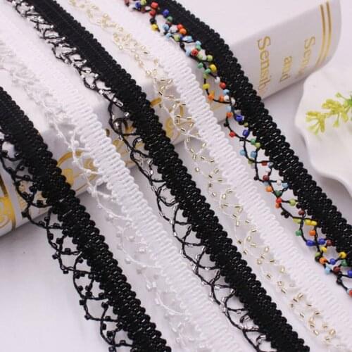 1Yards/Lot Lace Ribbon Sewing Tassel Trim Fringe Embroidery Garment Curtain Clothing Fabric Handicraft Accessories Needlework