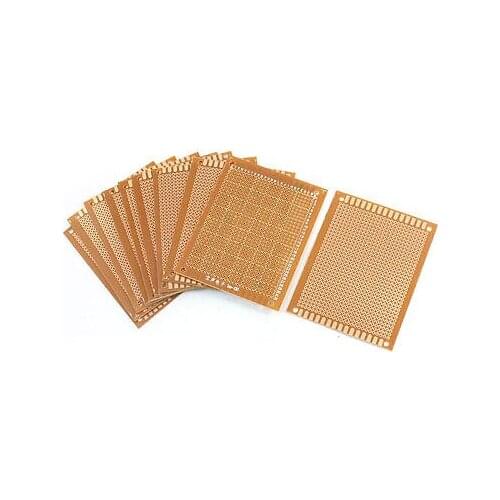 10Pcs Baklite Copper Plated Prototype PCB Board Veroboard 9cmx7cm