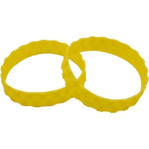 2Pcs Robot Vacuum Cleaner Anti-Skid Anti-Wear Tire Skin for Xiaomi Mijia Irobot Sweeping Robot Accessories,Yellow