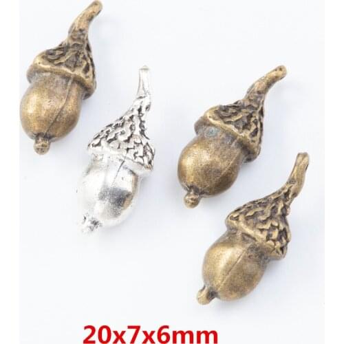 25 pieces of retro metal zinc alloy nut pendant for DIY handmade jewelry necklace making 7883