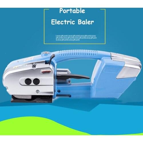 Automatic plastic strapping hot melt free buckle tensioner small manual packing machine portable electric baler package tools