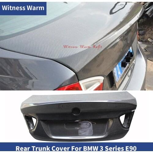 Car Styling Carbon Fiber Rear Trunk Lids Luggage For BMW 3 Series E90 Trunk hood Tail cover 2005-2008 Car body kit