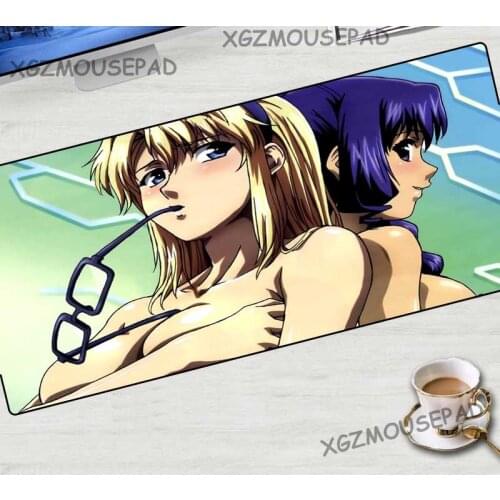 XGZ Cartoon Large Mouse Pad Black Lock Egde Anime Sexy Girl Cute Computer Table Mat Fabric Non-slip Rubber Universal Type Xxl