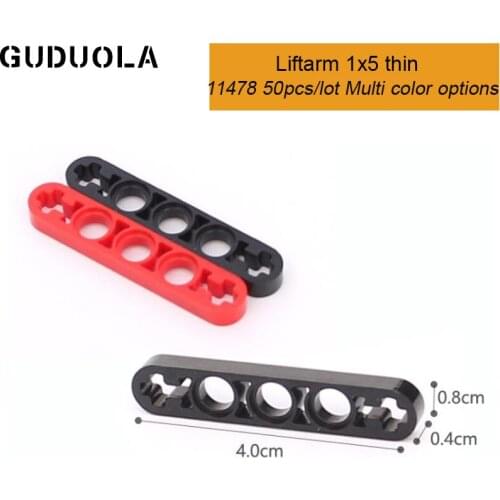 Guduola Parts 11478 Liftarm 1x5 thin MOC Building Blocks Educational Creative Toys for Kid 50pcs/lot