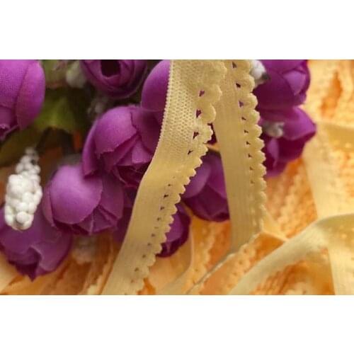 100Meters Elastic Fabric Stretch Lace Trim Yellow Pink Rose Red Ribbon Sewing Dolls Dress Craft DIY Garment Home Decoration