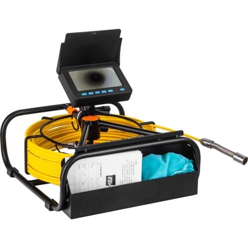 10/20/30/40/50m Cable Pipe Camera Inspection 4.3inch Screen Sewer Drain Endoscope with 6pcs LED