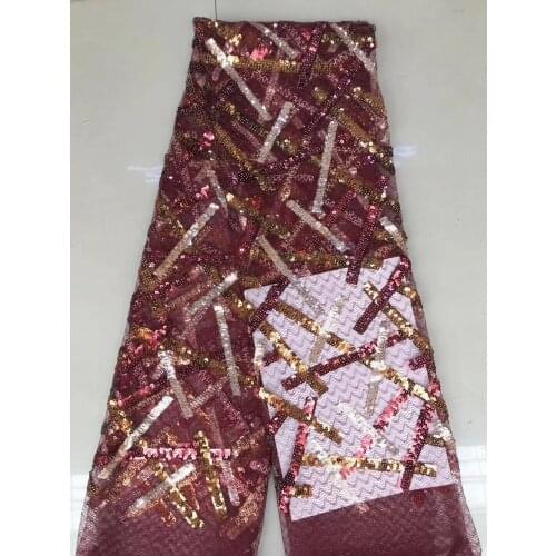 French African Sequin Lace Fabric 2021 High Quality Lace Embroidery On Nigerian Wedding Lace Fabric J35131