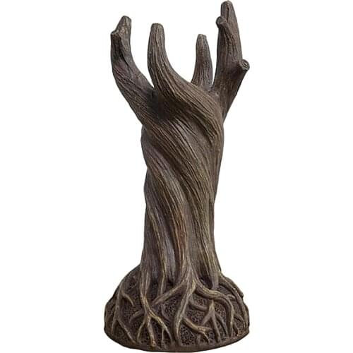 Vintage Gardening Pots, Creative Imitation Wood Resin Cactus Succulent Planter Dry Flowers Pot