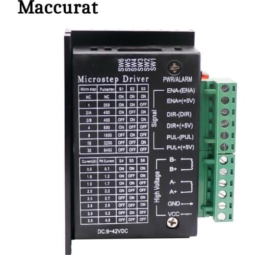 Maccurat TB6600 4.0A 42VDC Stepper Motor Drive Nema 42/57/86 Nema17 4A DC9-40V 1 axis Upgraded Version CNC Engraving Machine
