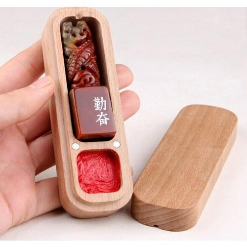 Customized Chinese English Name Stamps Natural Stone Painting Calligraphy Personalized Bank Signature Seals Chop Teacher Gifts