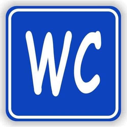 Personality 12.3CM*12.3CM Car Styling Tips WC Restroom Sticker Funny Toilet Decal Car Sticker