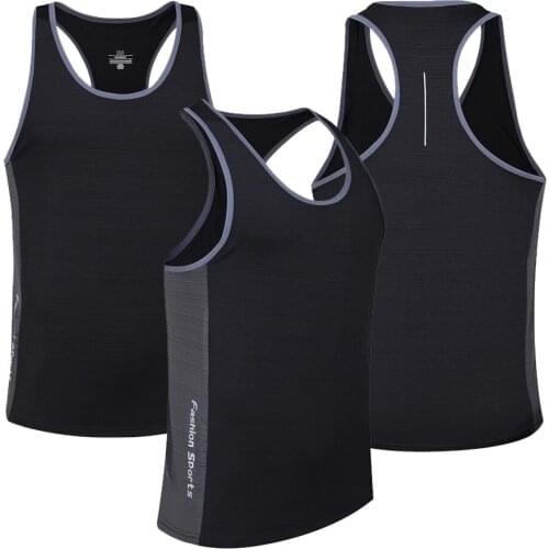 M-XXXL Men Running Tank Top Quick-Drying Compression Sleeveless Shirt Fitness Tight Vest Gym Training High Quality Sports Vest