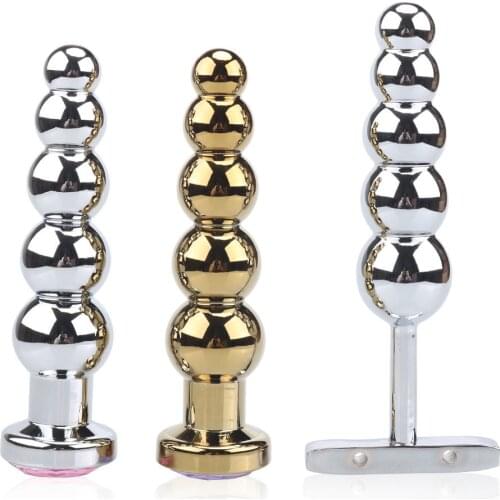 Male & Female Adult Toys Anal Dilator Anal Plug Metal Handheld Ball Anal Plug Safety Toy Space Aluminum High Quality Material