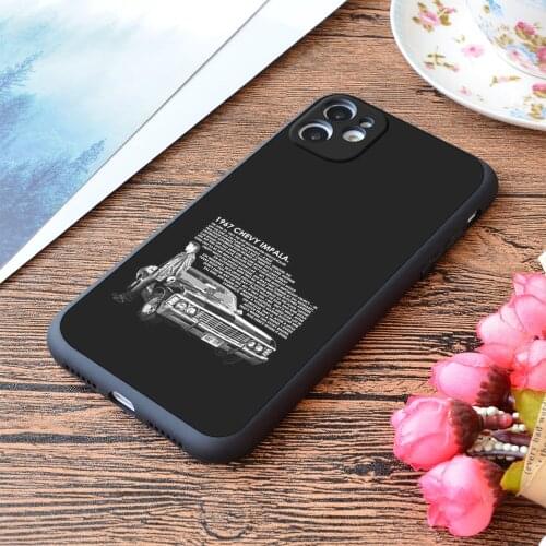 For iPhone 1967 Chevy Impala Print Soft Matt Apple iPhone Case