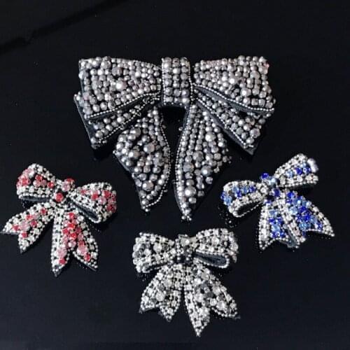 Butterfly rhinestones beaded patches for clothing stickers clothes sew on parches bordados para ropa toppe per vestiti
