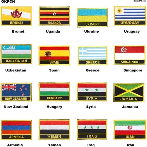 Flag Iron on Saw on Patches for Jackets Flag Iron on Patches Hat Flag Badges for Backpacks Flag Badge for Clothing