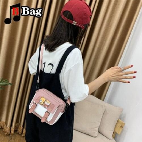 New style of womens satchel a lovely nylon bag Womens single shoulder small square bag of Korean Japanese literature art bag
