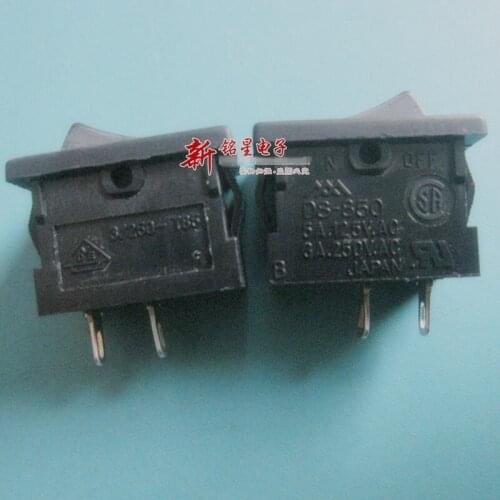 Original new 100% DS-850 rocker switch power switch 2pin 2 gear 3A250V 5A125VAC 6A250VAC
