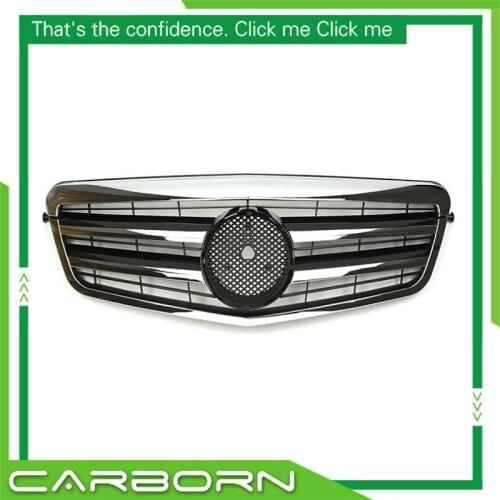 For Mercedes-Benz E-class W212 2009 2010 2011 2012 2013 with Emblem gloss black/flat black/silver/chrome Front Racing Grille