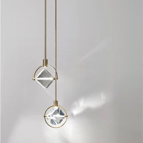Nordic Modern Pendant Lights Luxury Minimalism Bedroom Living Room Bedside Bar Restaurant Crystal LED Indoor Decorations Lamp