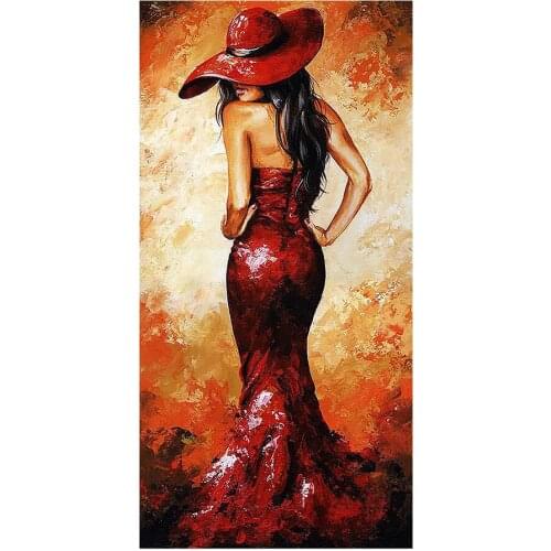 Sexy Woman Diamond Painting Oil Portrait Round Full Drill Vestibule Nouveaute DIY Mosaic Embroidery 5D Cross Stitch Home Decor
