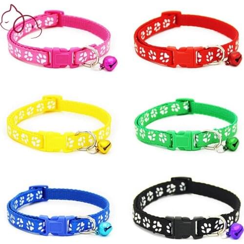 Dogs Paw Dog Collar for Small Dogs Cat Collar with Bell Pet Products for Puppy Cats Dog Collar Pet Accessories Dog Leash for Dog
