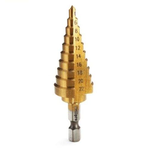 4-22 mm HSS Titanium Coated Step Drill Bit for Metal High Speed 4241 Steel Wood Drilling Power Tools Hole Cutter Step Cone Drill