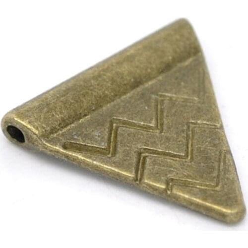 DoreenBeads 60 Bronze Tone Triangle Spacer Beads 14x14mm (B14490), yiwu