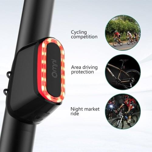 Smart Bicycle Tail Rear Light Auto Start Stop Brake IPX6 Waterproof USB Charge Cycling Tail Taillight Bike LED Lights The New