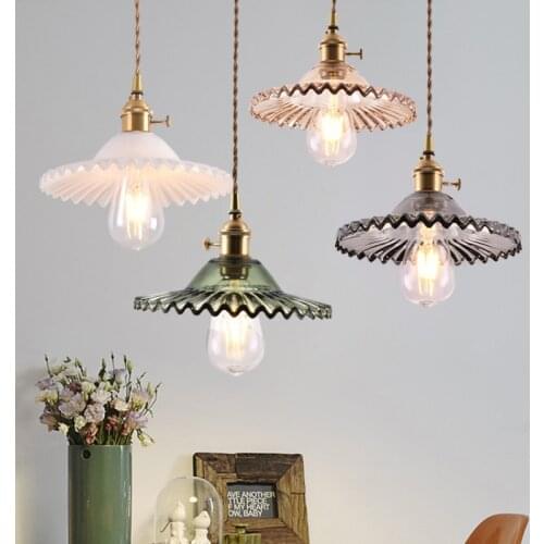 Vintage LED Pendant Lights Glass Home Decoration Hanging Lamps Living Room Kitchen Dining Room Lighting Restaurant Light Fixture