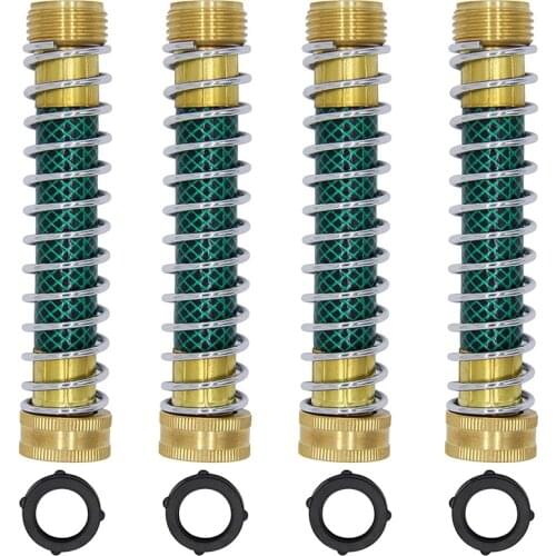 Garden Hose Protector, Garden Hose Extension Adapter, Hose Saver Kink Protector with Coil Spring, 4 Pack