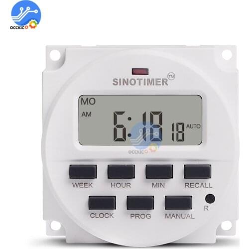 1 Second Interval 5V 12V 110V 220V Power Supply 7 Days Weekly Programmable Digital Electronic Lighting Daily Timer Switch