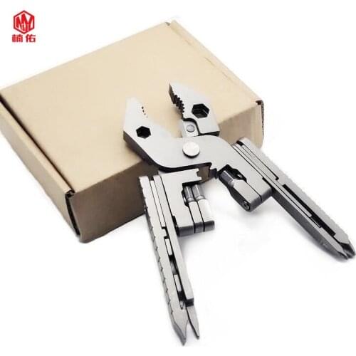 1PC Portable 25 in 1 Stainless Steel Folding Pliers Opener Ruler Mini Screwdriver Combination Kit Outdoor EDC Multitool