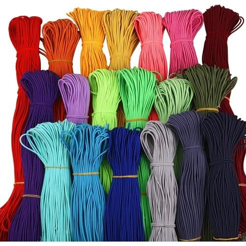 100 Meters High-Elastic 2.5mm Colorful Round Elastic Band Round Elastic Rope Rubber Band Elastic Line DIY Sewing Accessories