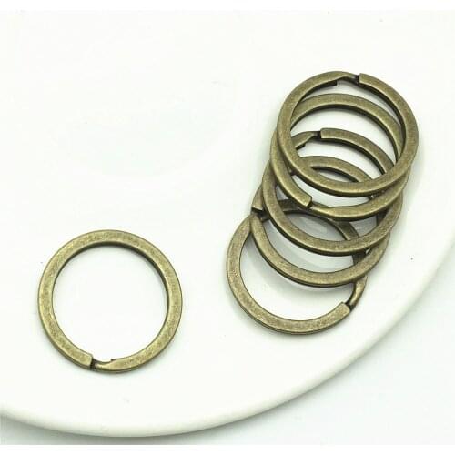 16PCS Metal Keyring Round Split Key Rings Chain Keychains 28MM Vintage Metal Zinc Key Chains Diy Jewelry Make