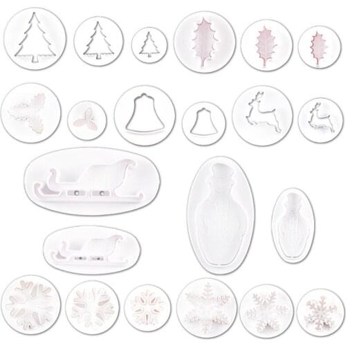 22pcs Christmas Cookie Cutter Set Cake Mold Cookie Cutters Spring Snowflake Biscuit Fondant Cutters Mould Baking Sugarcraft