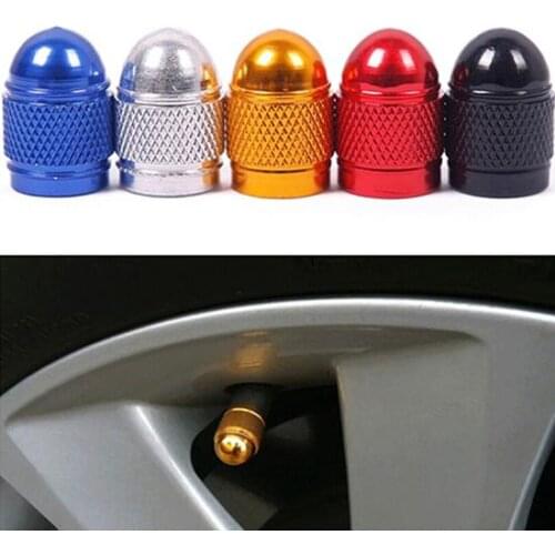 4Pcs Fashion Air Port Cover Tire Rim Valve Wheel Stems Caps Dust-proof Aluminum Tyre Air Port Cover
