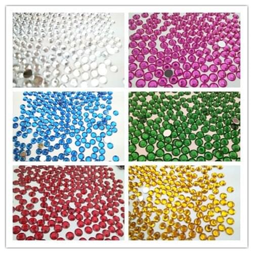 6 colors free delivery! Hot, AAA grade 6 mm DMC repair 5000 resin diamond gem flat back