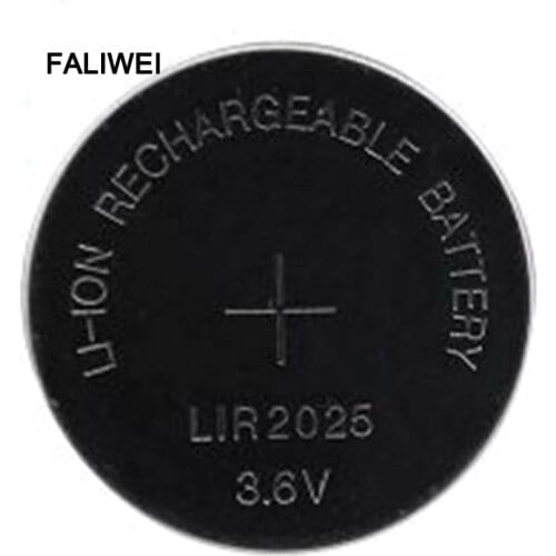 2PCS/LOT LIR2025 Rechargeable Battery for BMW Car Key Li-ion Battery Button/Coin Cell 3.6V 30mAh Repleace CR2025