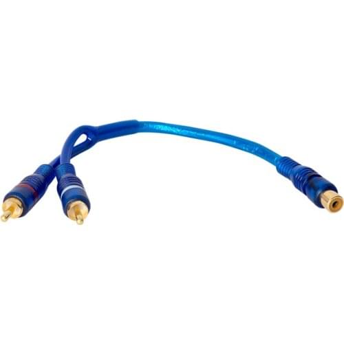 ANFİ Y CABLE 1 FEMALE to 2 MALE 25 CM SILICONE BLUE CABLE