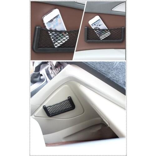 Car seat side back elastic mesh bag mobile phone holder for Fiat Croma Linea Ulysse Oltre 600 1200 520 20-30 16-20