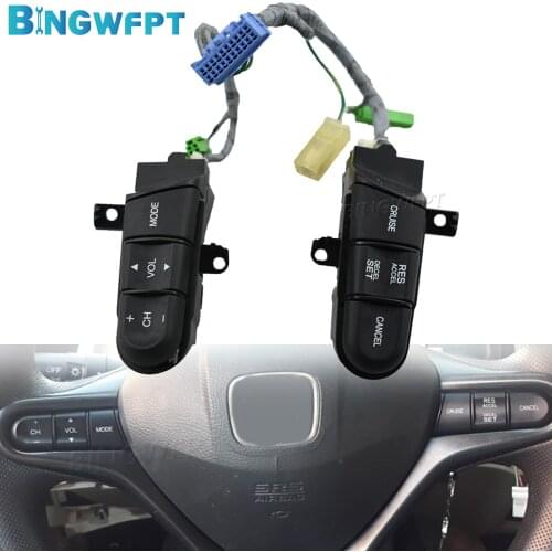 BINGWFPT For Honda 08-13 fit 09-14 City 06-11 Civic 36770-SNA-A12 36770-SNA-B12 Multifunction Steering Wheel Button Switch