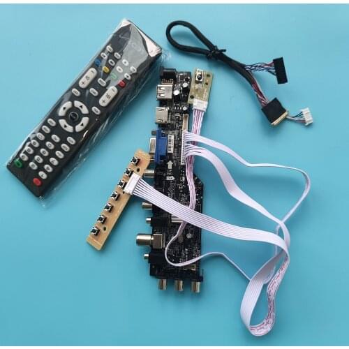 For LP156WH4(TL)(A1)/(TL)(N1) screen 1366X768 Controller Digital LCD TV panel driver USB AV VGA HDMI 40pin Board DVB-T/C DVB-T2